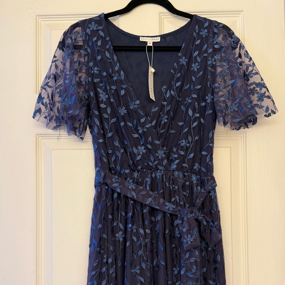 Baltic Born Navy Blue Floral Maxi Dress
